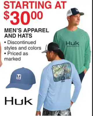 Dunham's Sports HUK MEN'S APPAREL AND HATS offer