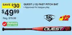 Dunham's Sports QUEST (- 12) FAST PITCH BAT offer