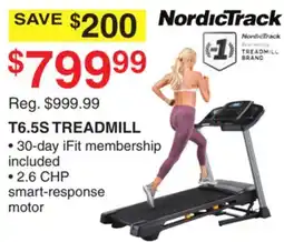 Dunham's Sports NORDICTRACK T6.5S TREADMILL offer