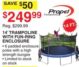 Dunham's Sports PROPEL 14' TRAMPOLINE WITH FUN-RING ENCLOSURE offer