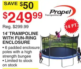 Dunham's Sports PROPEL 14' TRAMPOLINE WITH FUN-RING ENCLOSURE offer