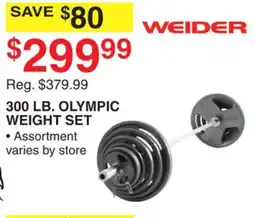 Dunham's Sports WEIDER 300 LB. OLYMPIC WEIGHT SET offer