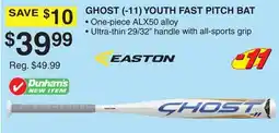 Dunham's Sports EASTON (- 11) YOUTH FAST PITCH BAT offer
