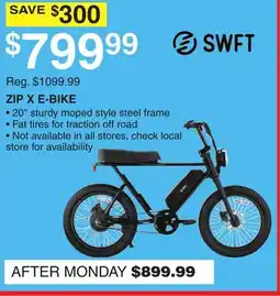 Dunham's Sports SWFT ZIP X E-BIKE offer