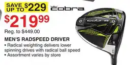 Dunham's Sports COBRA MEN'S RADSPEED DRIVER offer