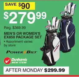 Dunham's Sports POWERBILT MEN'S OR WOMEN'S EX850 PACKAGE SET offer
