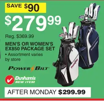 Dunham's Sports POWERBILT MEN'S OR WOMEN'S EX850 PACKAGE SET offer