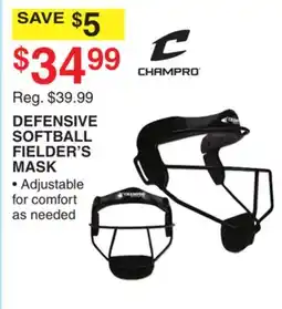 Dunham's Sports CHAMPRO DEFENSIVE SOFTBALL FIELDER'S MASK offer