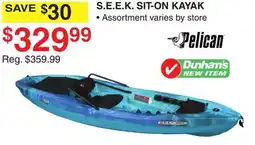 Dunham's Sports PELICAN S.E.E.K. SIT-ON KAYAK offer
