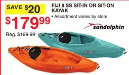Dunham's Sports SUNDOLPHIN FIJI 8 SS SIT-IN OR SIT-ON KAYAK offer