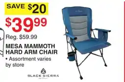 Dunham's Sports BLACK SIERRA MESA MAMMOTH HARD ARM CHAIR offer