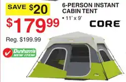 Dunham's Sports CORE 6-PERSON INSTANT CABIN TENT offer
