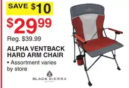 Dunham's Sports BLACK SIERRA ALPHA VENTBACK HARD ARM CHAIR offer