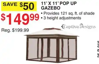 Dunham's Sports 11' X 11' POP UP GAZEBO offer