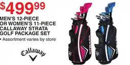 Dunham's Sports CALLAWAY MEN'S 12-PIECE OR WOMEN'S 11-PIECE CALLAWAY STRATA GOLF PACKAGE SET offer