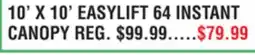 Dunham's Sports 10' X 10' EASYLIFT 64 INSTANT CANOPY offer