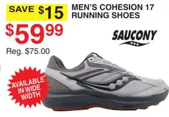 Dunham's Sports SAUCONY MEN'S COHESION 17 RUNNING SHOES offer