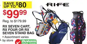 Dunham's Sports RX SEVEN CART, RX FOUR OR RX SEVEN STAND BAG offer