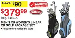 Dunham's Sports WILSON MEN'S OR WOMEN'S LINEAR XD GOLF PACKAGE SET offer