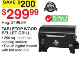 Dunham's Sports TABLETOP WOOD PELLET GRILL offer