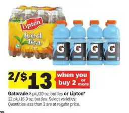 Meijer Gatorade or Lipton offer