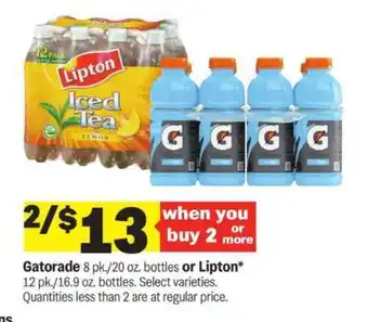 Meijer Gatorade or Lipton offer