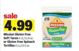 Meijer Mission Gluten Free Soft Tacos or Gluten Free Spinach Tortillas offer