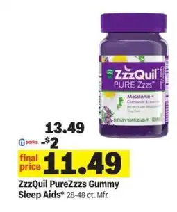 Meijer ZzzQuil PureZzzs Gummy Sleep Aids offer