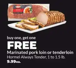 Hy-Vee Marinated pork loin or tenderloin offer