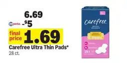 Meijer Carefree Ultra Thin Pads offer