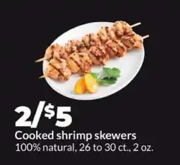 Hy-Vee Cooked shrimp skewers offer
