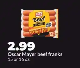 Hy-Vee Oscar Mayer Beef Franks offer