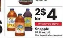 Safeway Snapple offer