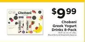 ShopRite Chobani Greek Yogurt Drinks 8-Pack offer
