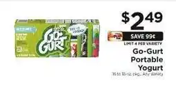 ShopRite GO-GURT Portable Yogurt offer