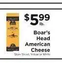 ShopRite Boar's Head American Cheese offer