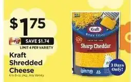 ShopRite Kraft Shredded Cheese offer
