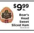 ShopRite Boar's Head Sweet Sliced Ham offer
