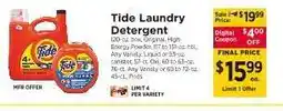 ShopRite Tide Laundry Detergent offer