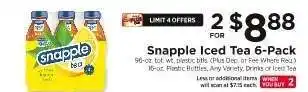 ShopRite Snapple Iced Tea 6-Pack offer