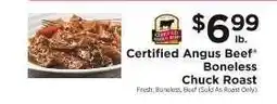 ShopRite Certified Angus Beef Boneless Chuck Roast offer