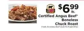 ShopRite Certified Angus Beef Boneless Chuck Roast offer