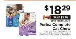 ShopRite Purina Complete Cat Chow offer