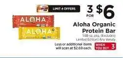 ShopRite Aloha Organic Protein Bar offer