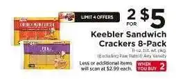 ShopRite Keebler Sandwich Crackers 8-Pack offer