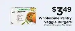 ShopRite Wholesome Pantry Veggie Burgers offer