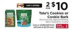 ShopRite Tate’s Cookies or Cookie Bark offer