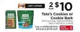 ShopRite Tate’s Cookies or Cookie Bark offer