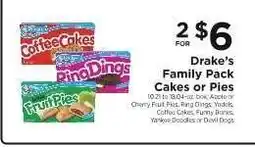 ShopRite Drake's Family Pack Cakes or Pies offer
