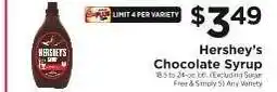 ShopRite Hershey's Chocolate Syrup offer